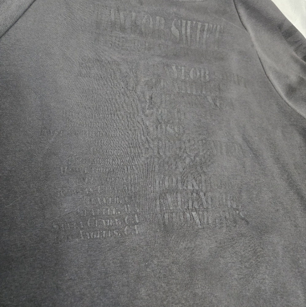 TAYLOR SWIFT The Eras Tour black charcoal oversized unisex hoodie sweatshirt L - Picture 6 of 11
